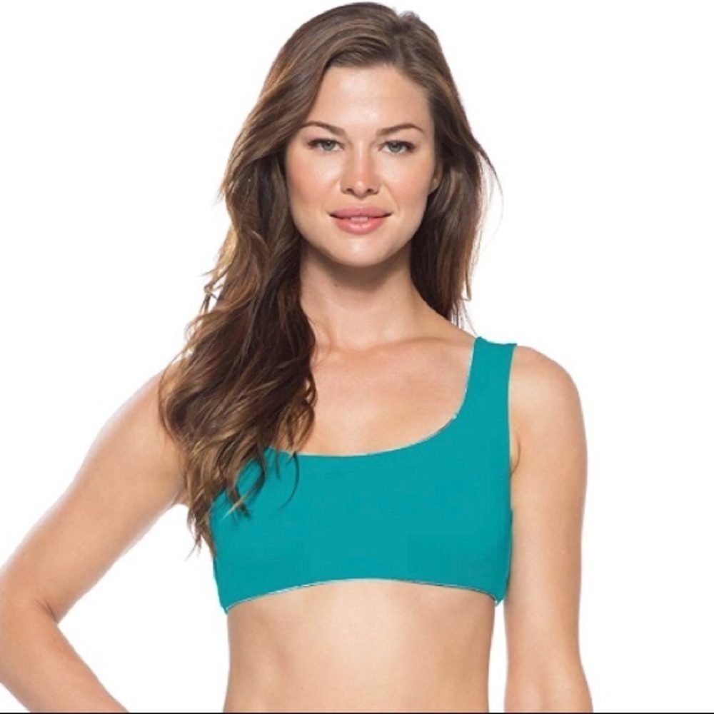 NWT Becca Women's Scoop Neck Reversible Bikini Top size Large - Picture 2 of 8